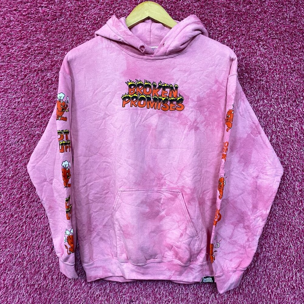 Broken Promises Hot Stuff Tiedye hoodie size Medium